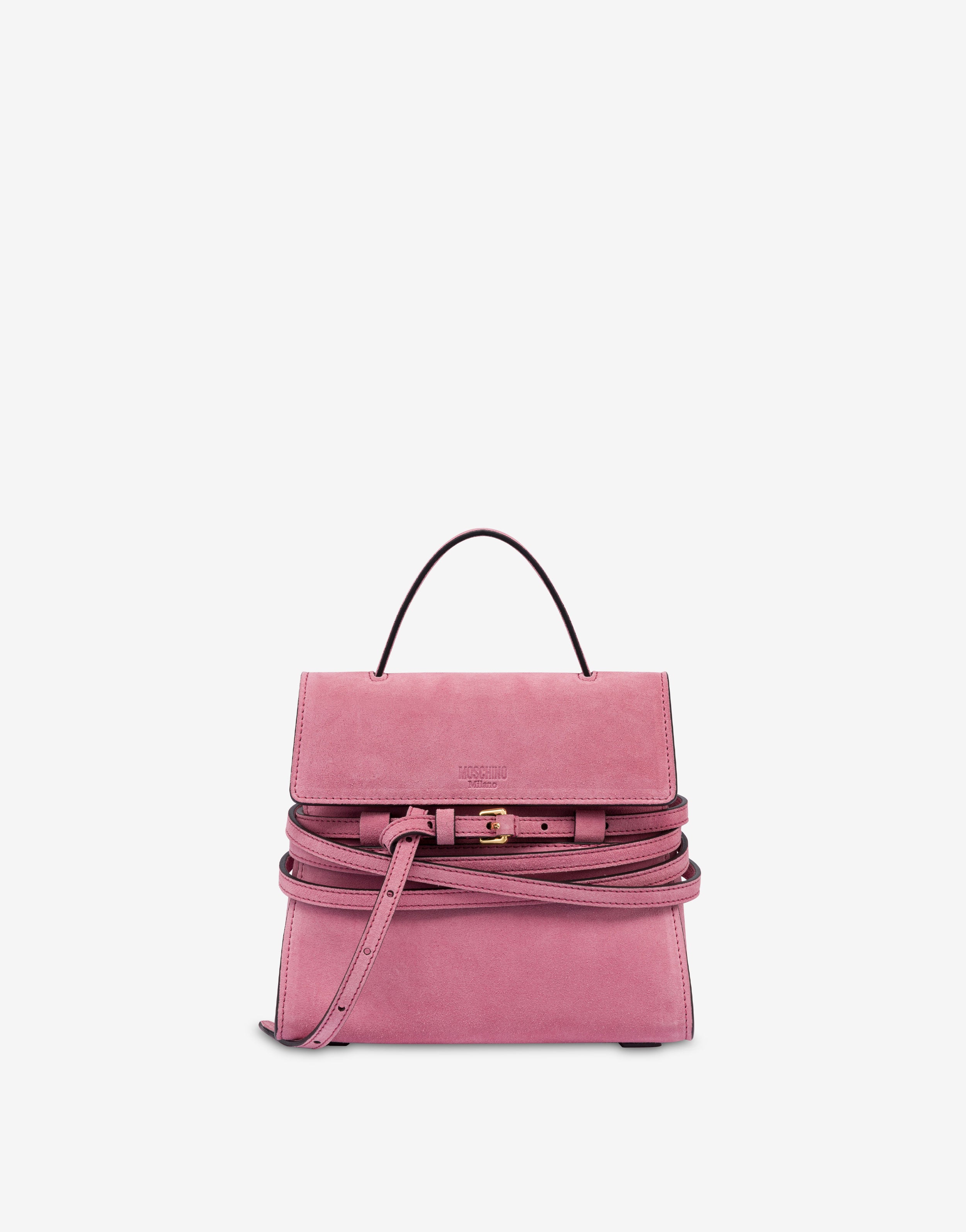 Bolso Moschino Tie Me de ante Pequeño
