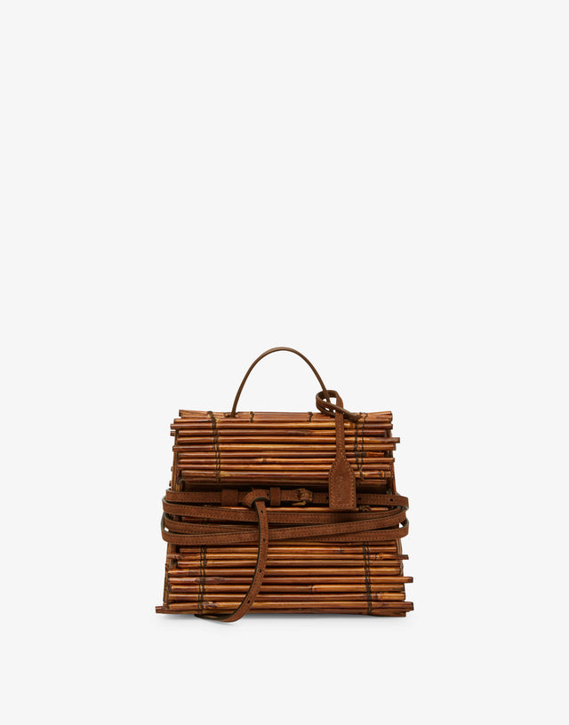 Bolso de mano pequeño Moschino Tie Me Marrón Moschino 0