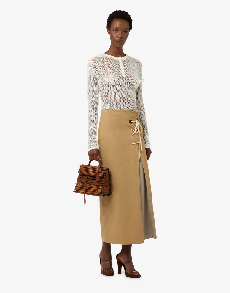 Bolso de mano pequeño Moschino Tie Me Marrón Moschino 4