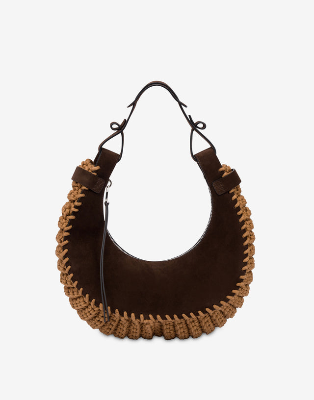 Moschino Handle Me Hobo Bag Brown Moschino 0