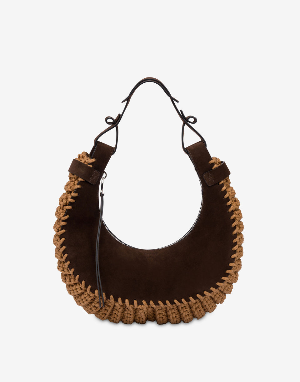 Moschino Handle Me Hobo Bag Brown Moschino 0