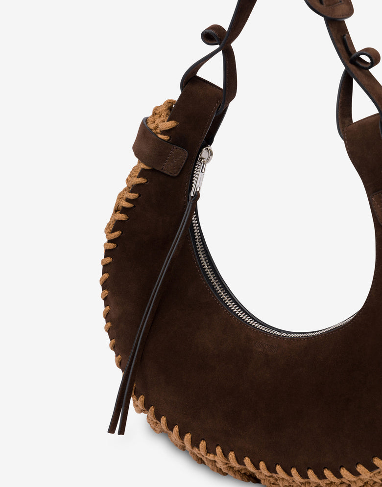 Moschino Handle Me Hobo Bag Brown Moschino 3
