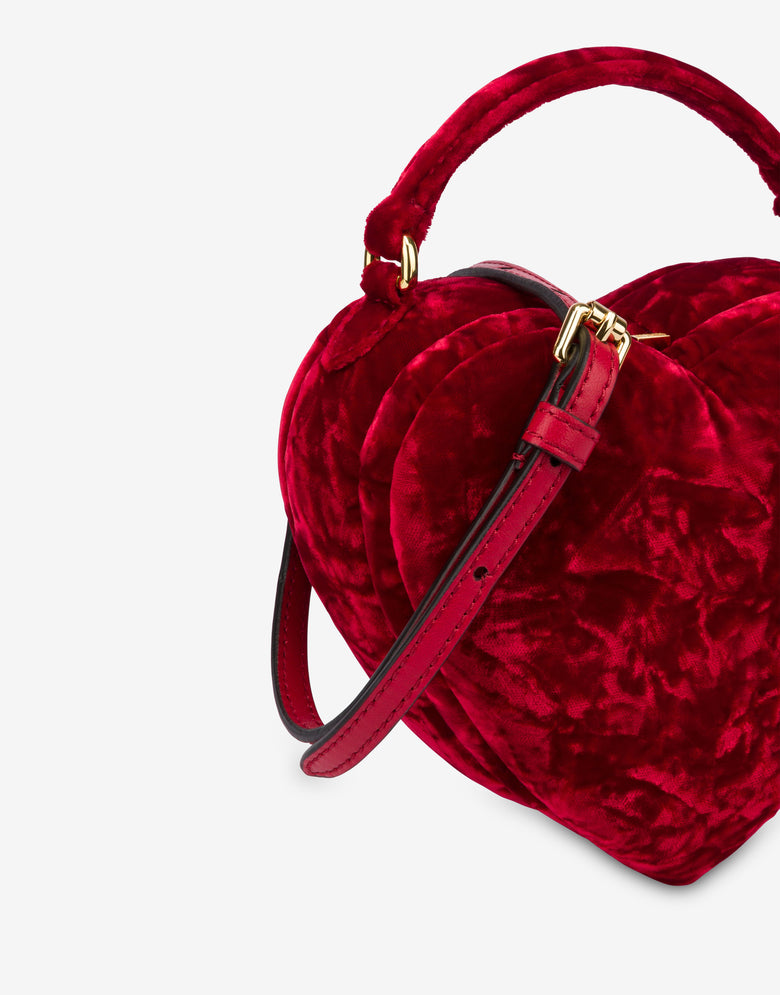 Moschino Love Me bag in velvet Red Moschino 3