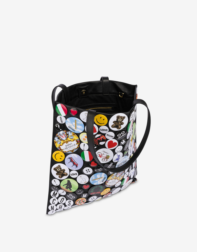 Bolso napa Moschino Pins Negro Moschino 2
