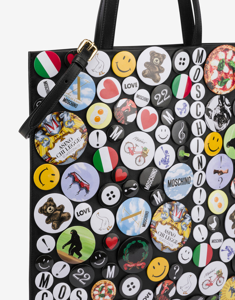 Bolso napa Moschino Pins Negro Moschino 3