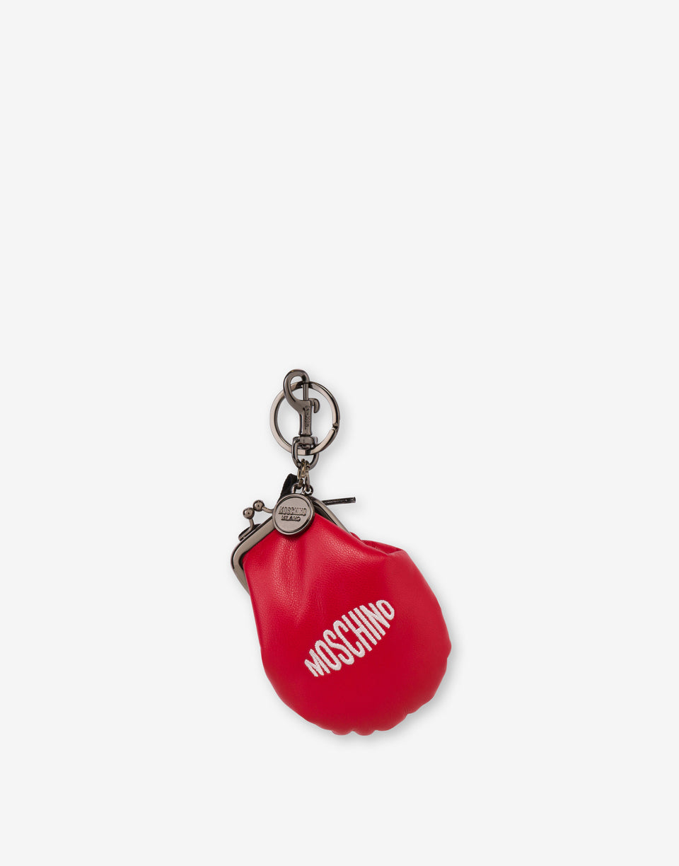 Padded nappa leather charm Red Moschino 0