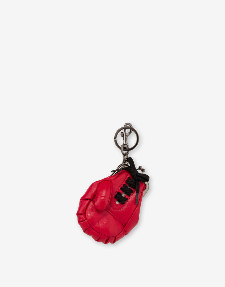 Padded nappa leather charm Red Moschino 1