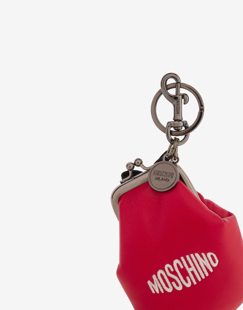 Padded nappa leather charm Red Moschino 2