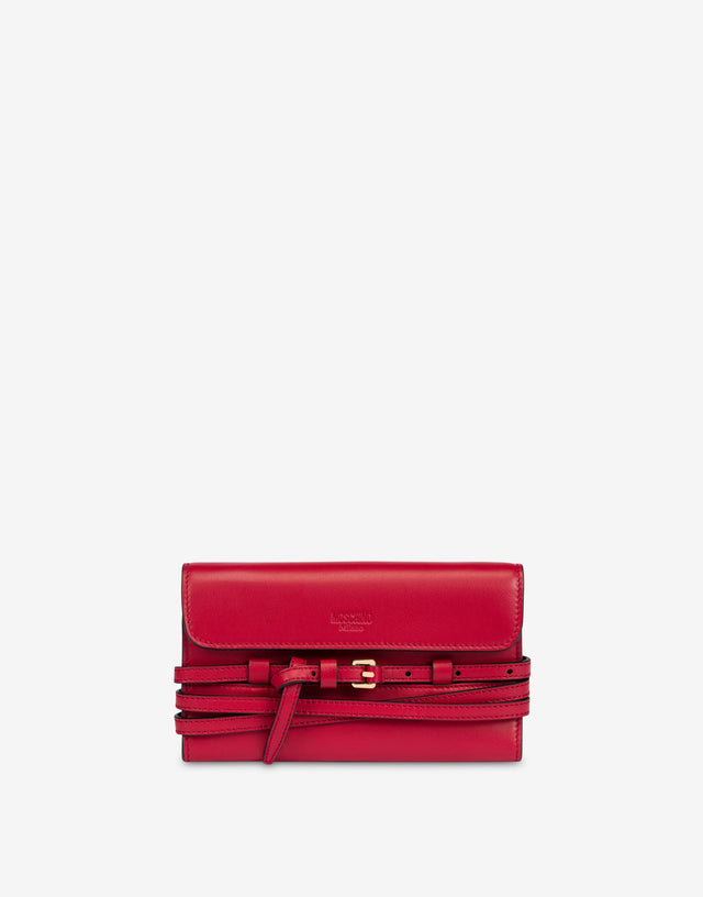 Cartera Tie Me Rojo Moschino 0