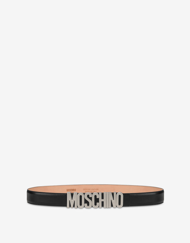Nuage calfskin belt Black Moschino 0