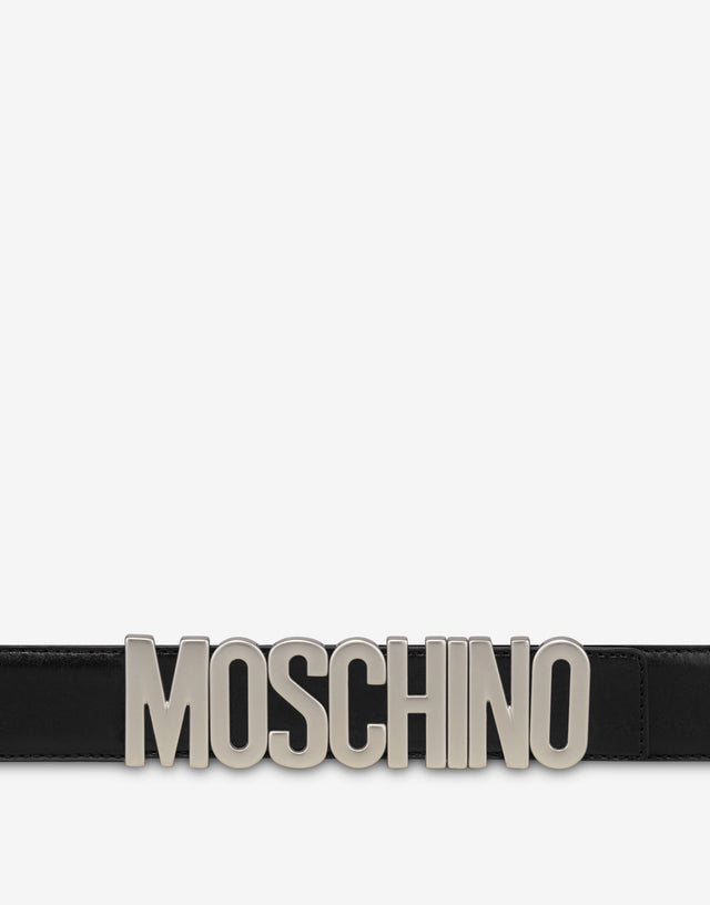 Nuage calfskin belt Black Moschino 1