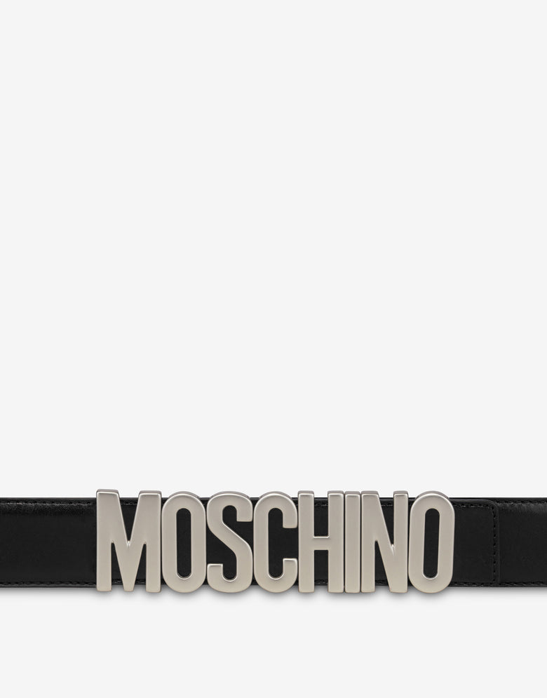 Cinturón de piel de becerro Nuage Negro Moschino 1