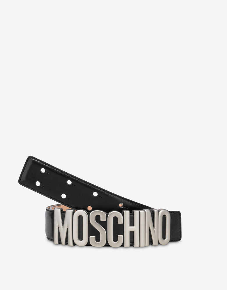 Cinturón de piel de becerro Nuage Negro Moschino 2
