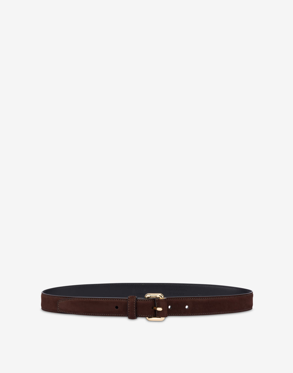 Nubuck Belt Dark brown Moschino 0