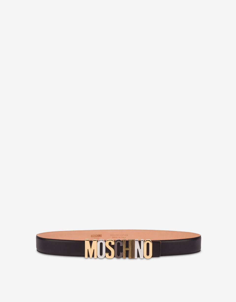 Calfskin belt Black Moschino 0