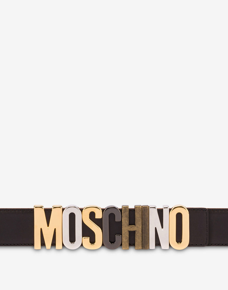 Calfskin belt Black Moschino 1
