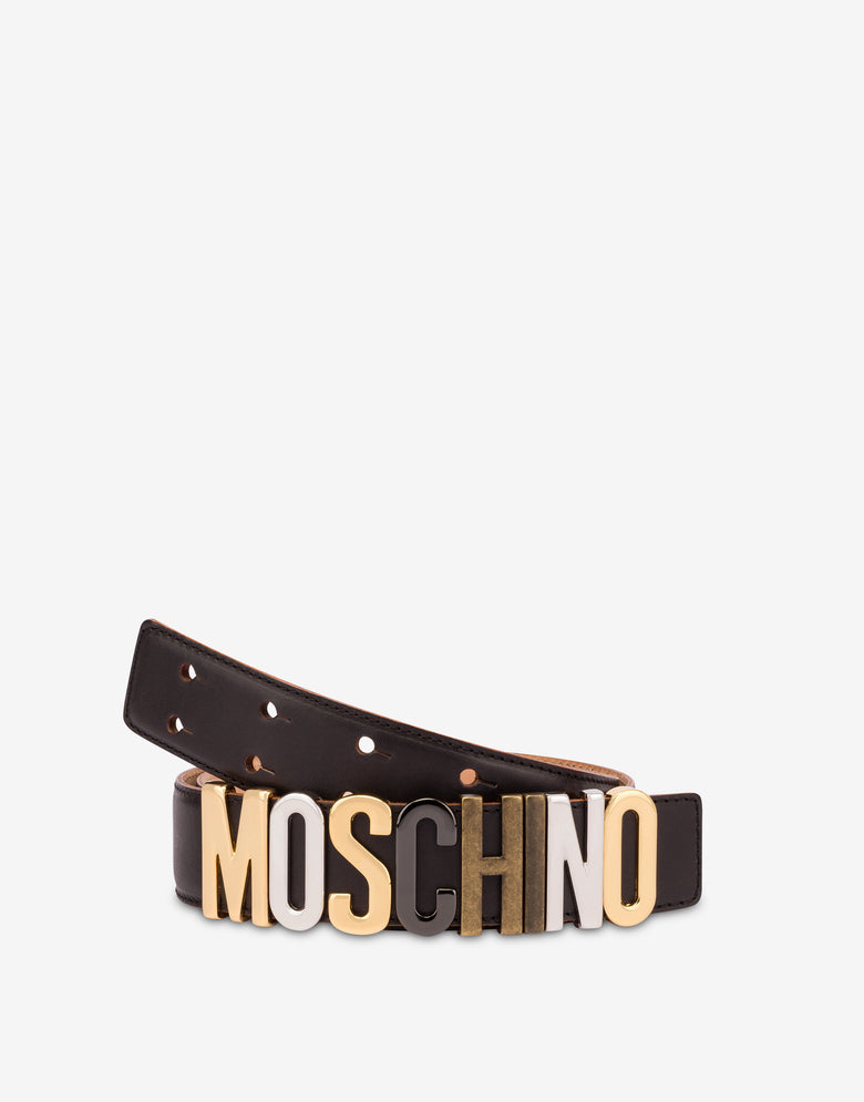 Calfskin belt Black Moschino 2