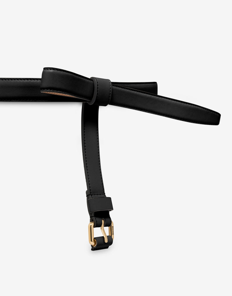 Cinturón de napa Negro Moschino 2