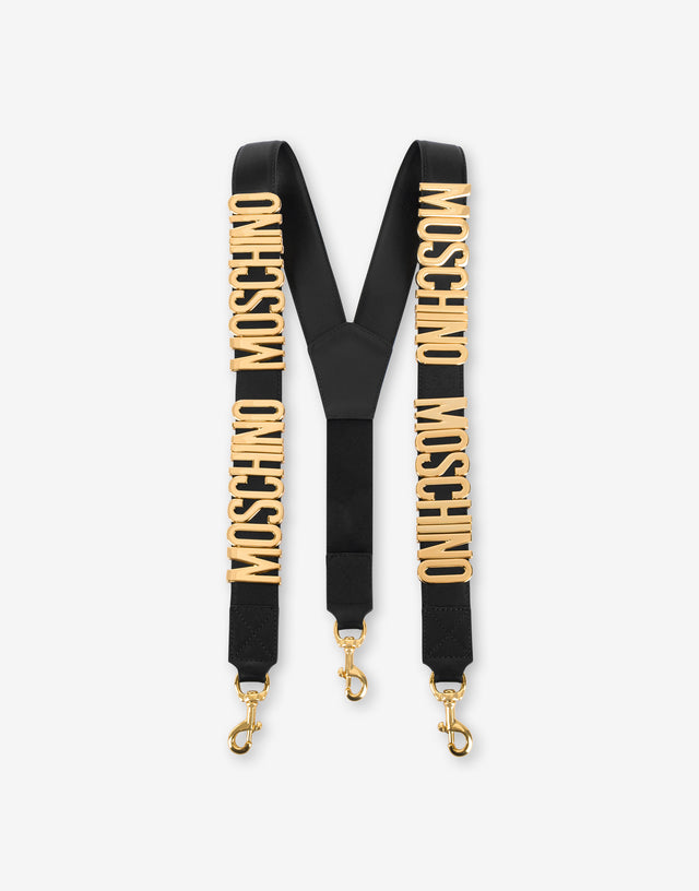 Calf suspenders Black Moschino 0