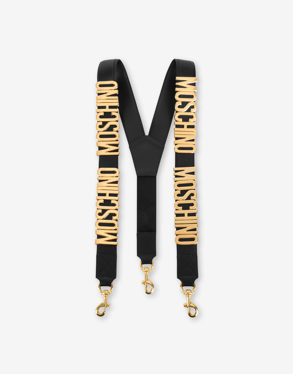 Tirantes de piel de becerro Negro Moschino 0