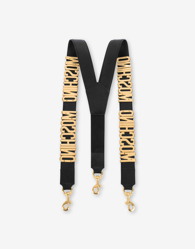 Calf suspenders Black Moschino 1