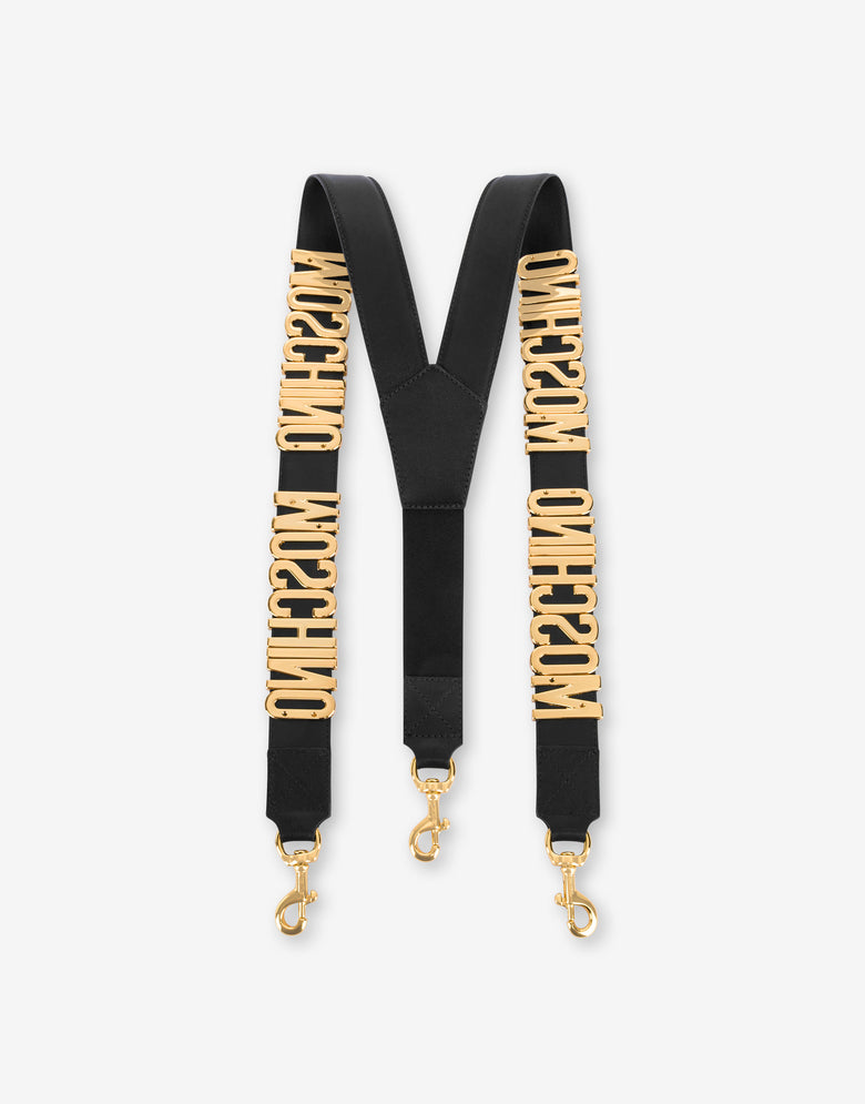 Tirantes de piel de becerro Negro Moschino 1