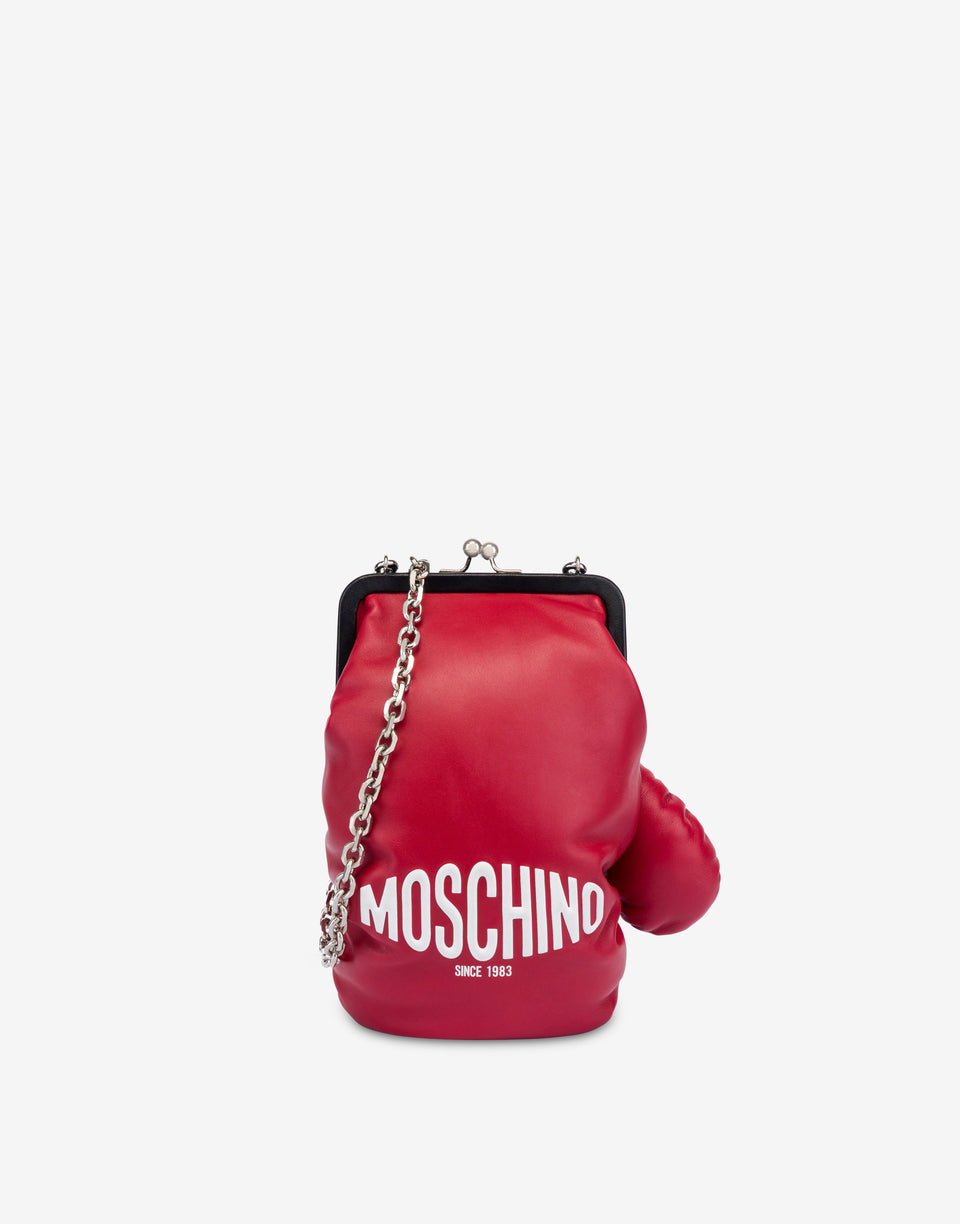 Bolso tipo guante de boxeo Rojo Moschino 0