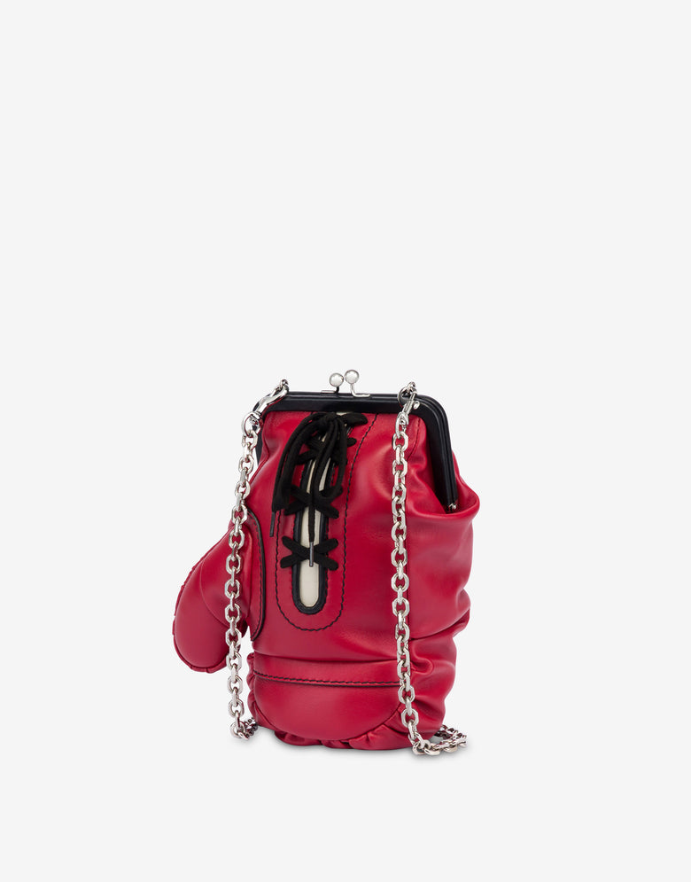 Bolso tipo guante de boxeo Rojo Moschino 1