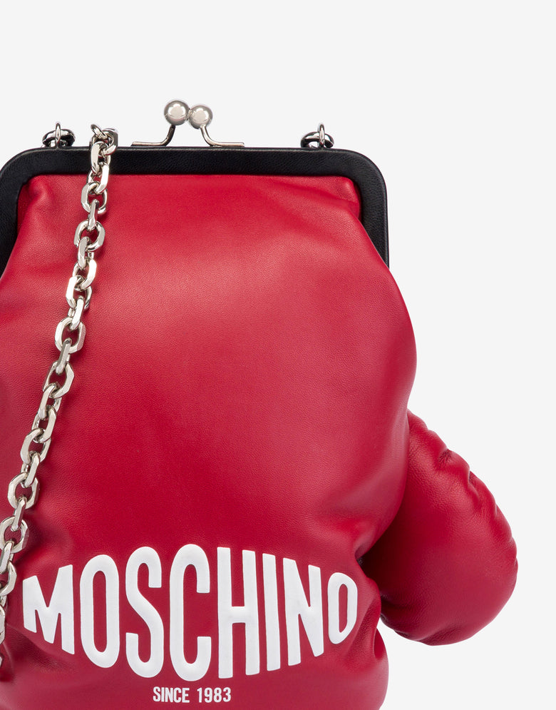 Bolso tipo guante de boxeo Rojo Moschino 3