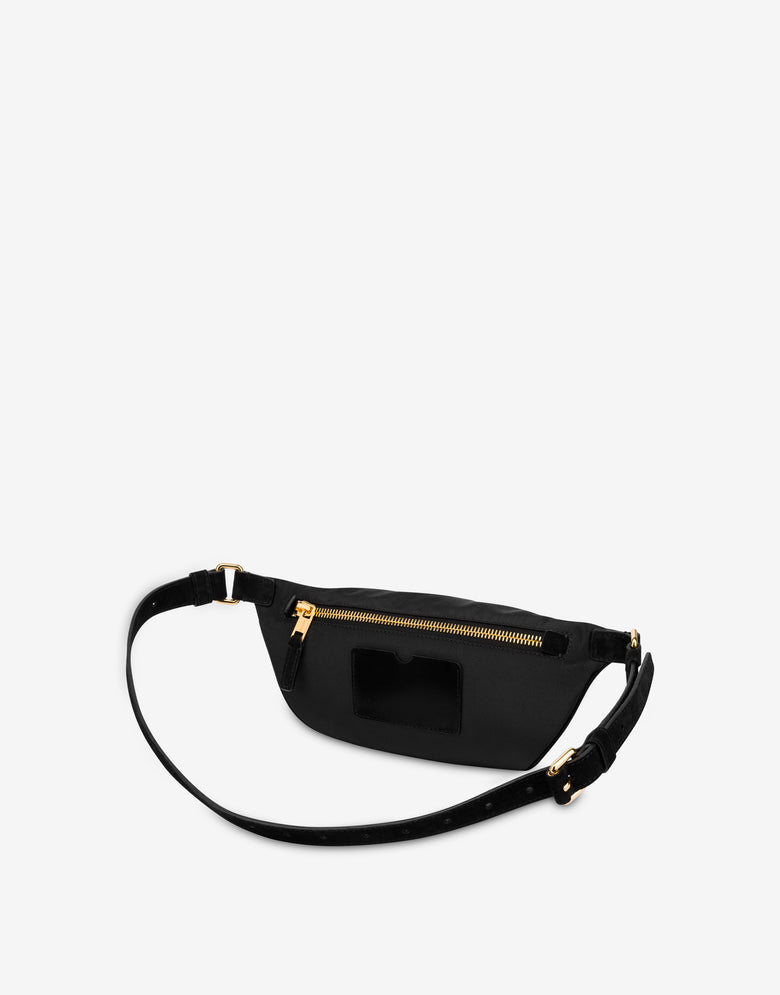 Riñonera de nylon Cordura Negro Moschino 1