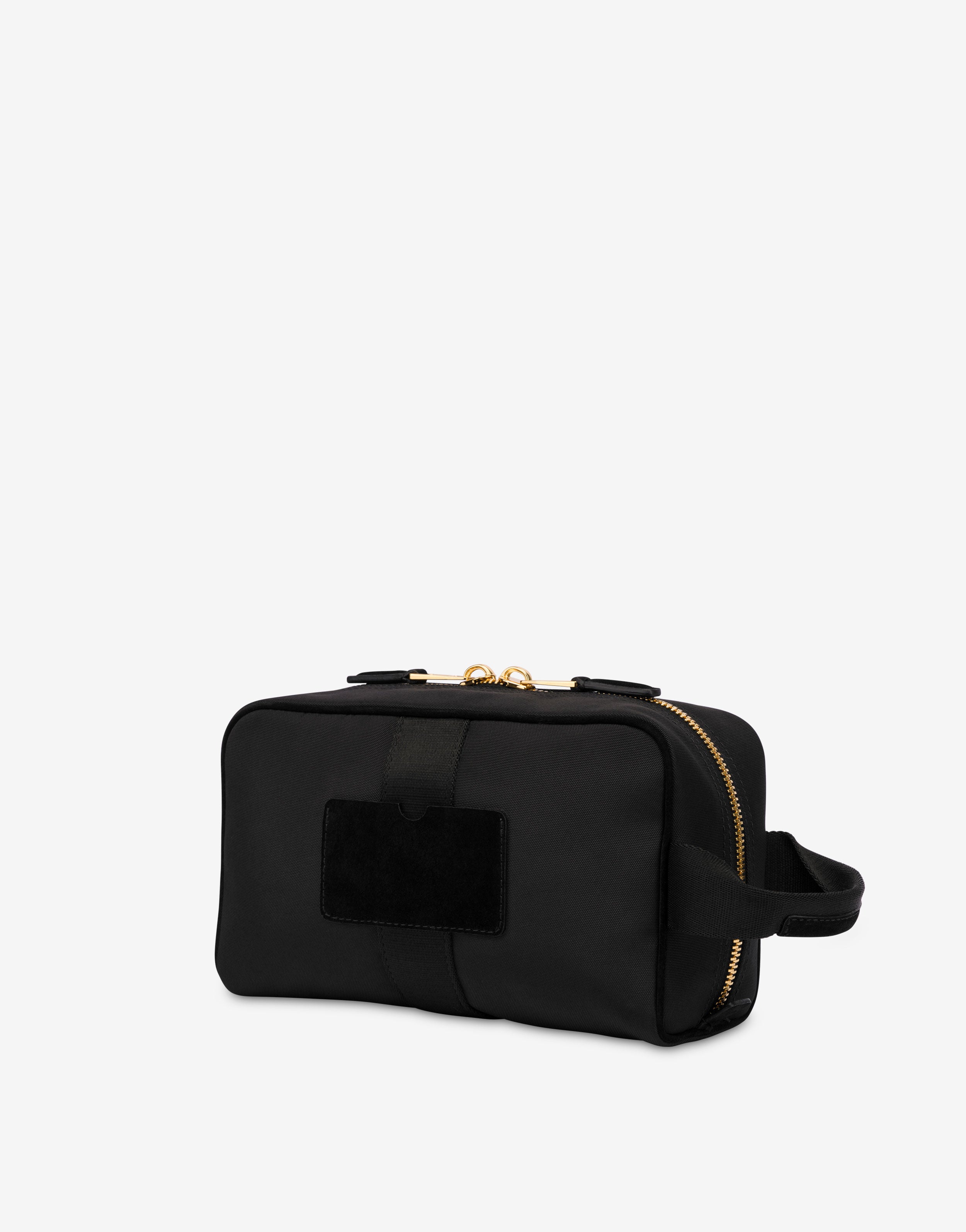 MOSCHINO インポートブラック パーティーバック、コスメバック Cordura nylon beauty case | Moschino