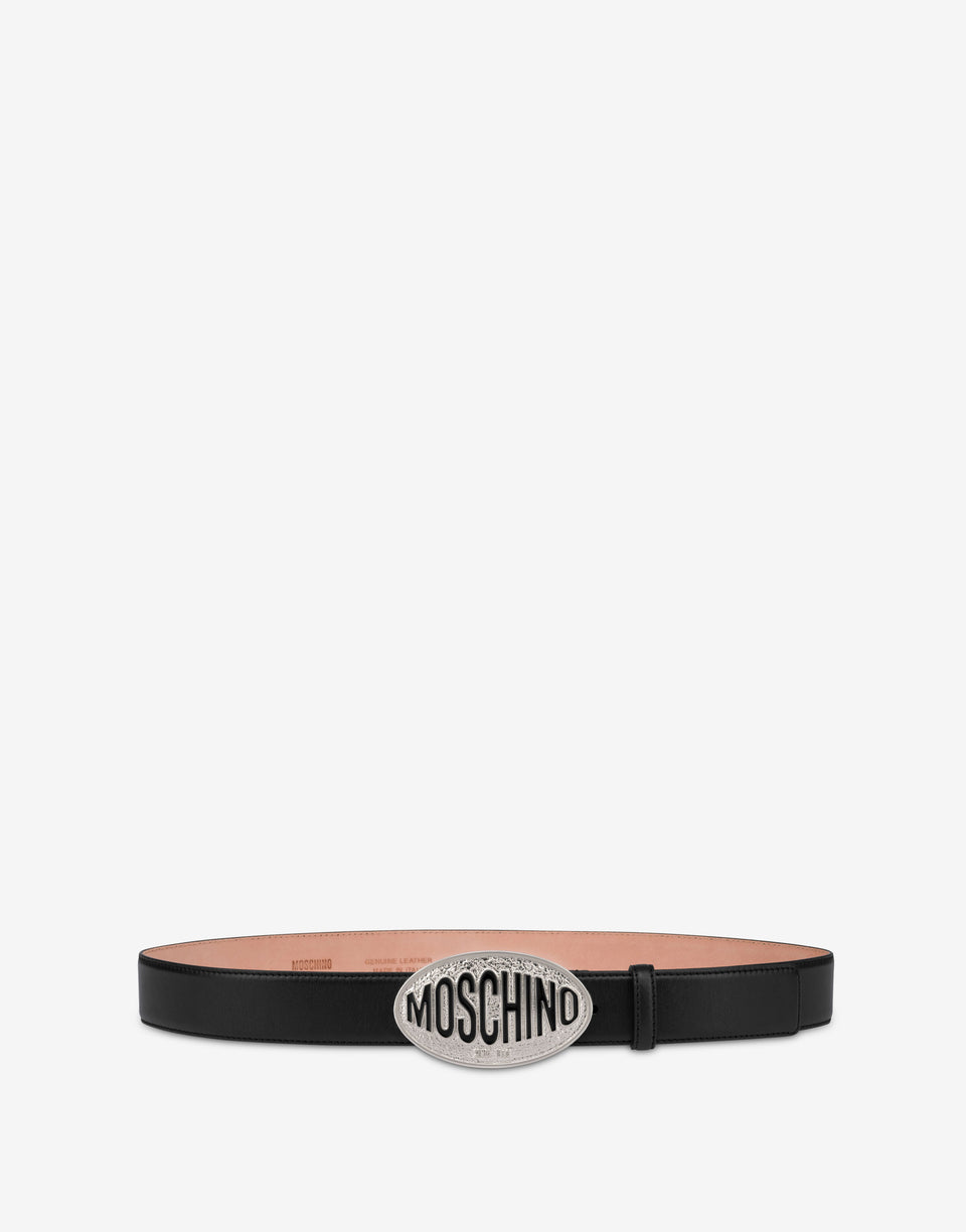 Calfskin belt Black Moschino 0