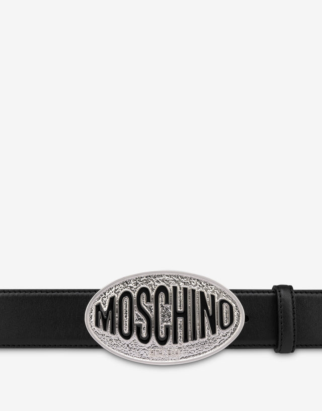 Calfskin belt Black Moschino 1