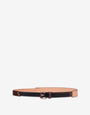 Calfskin and goatskin belt