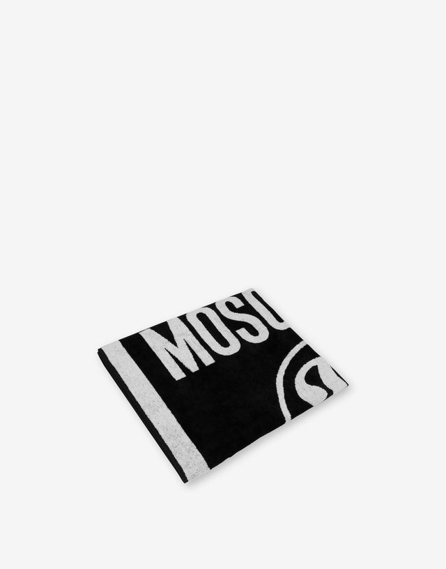 Double Question Mark毛巾布沙滩巾 黄色 Moschino 1